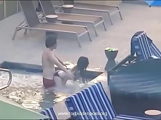 Couple caught fucking in be transferred to hotel jacuzzi